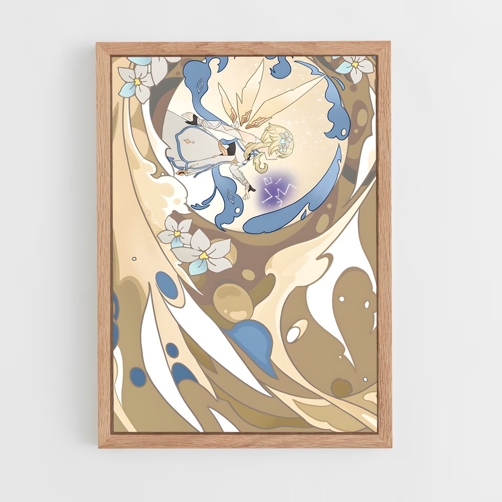 Poster Le Voyageur Épanoui – affiche Genshin impact (vue 4)